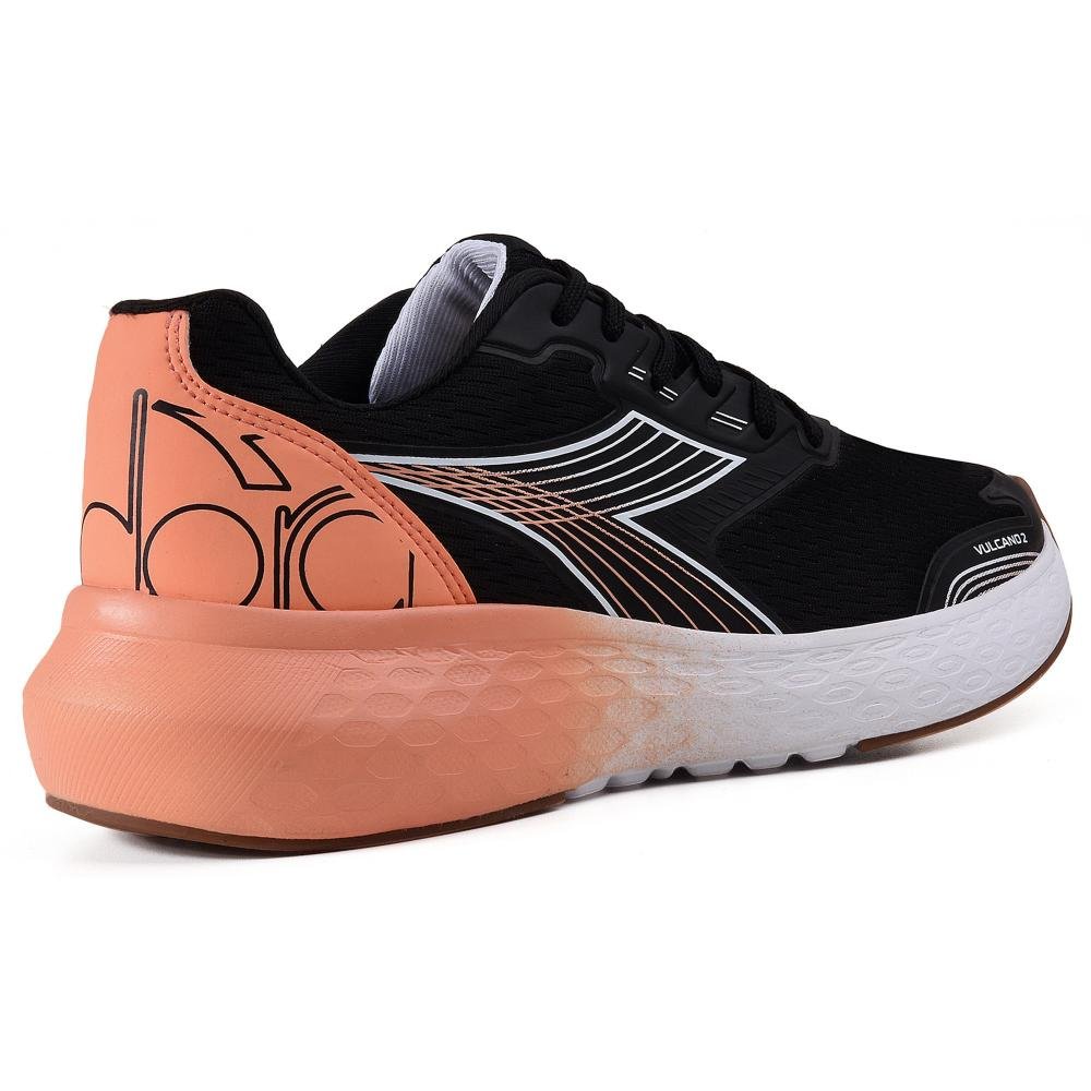 TENIS DIADORA VULCANO II FEMININO PRETO/ROSA 2