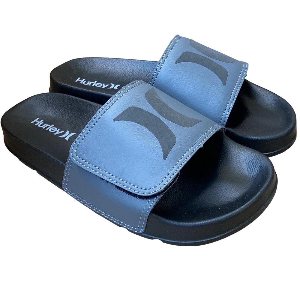 CHINELO HURLEY SLIDE ICONIC 2 FITA AUTOCOLANTE Preto/Grafite 2