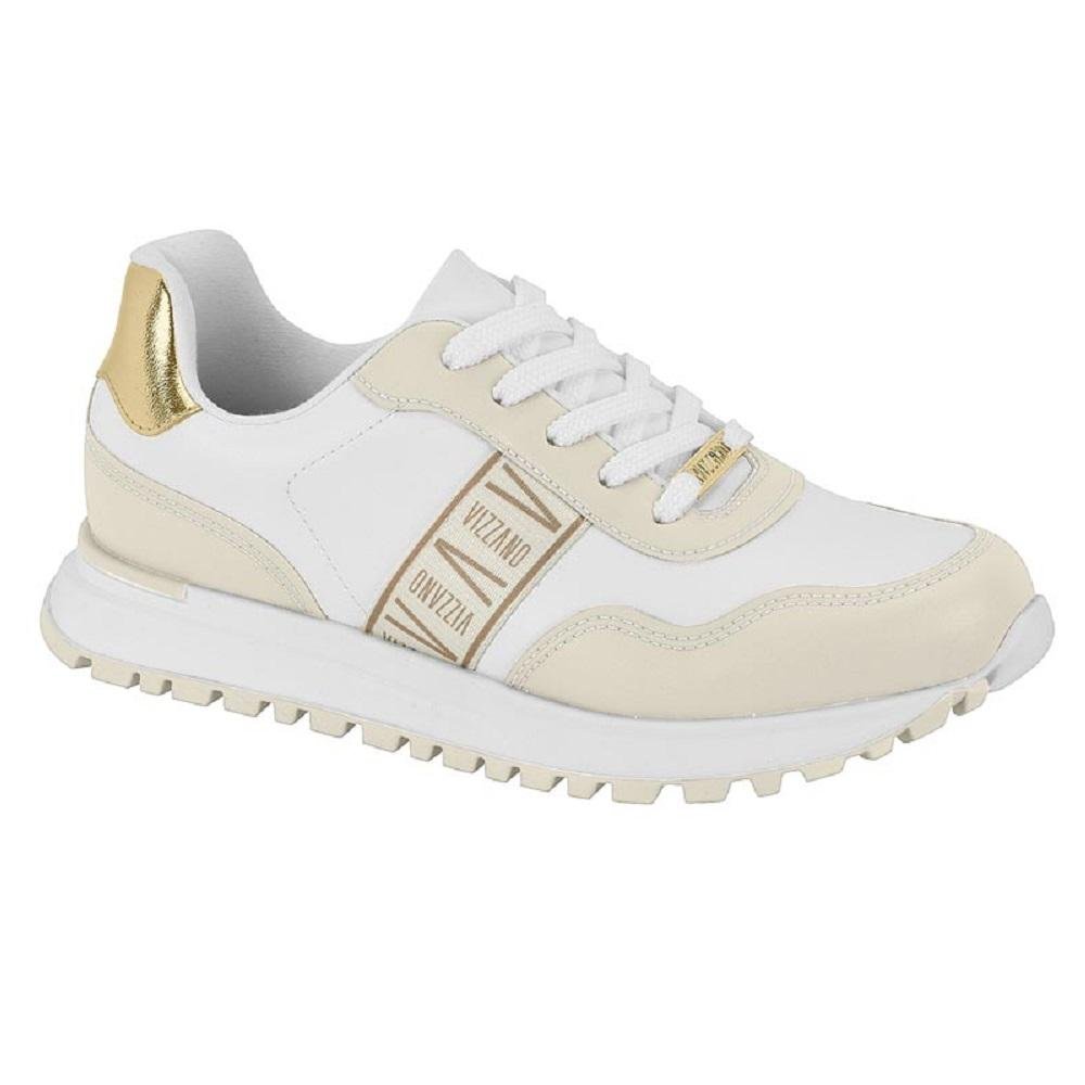 TENIS VIZZANO REF 1429.103.18533 Branco/Dourado 3