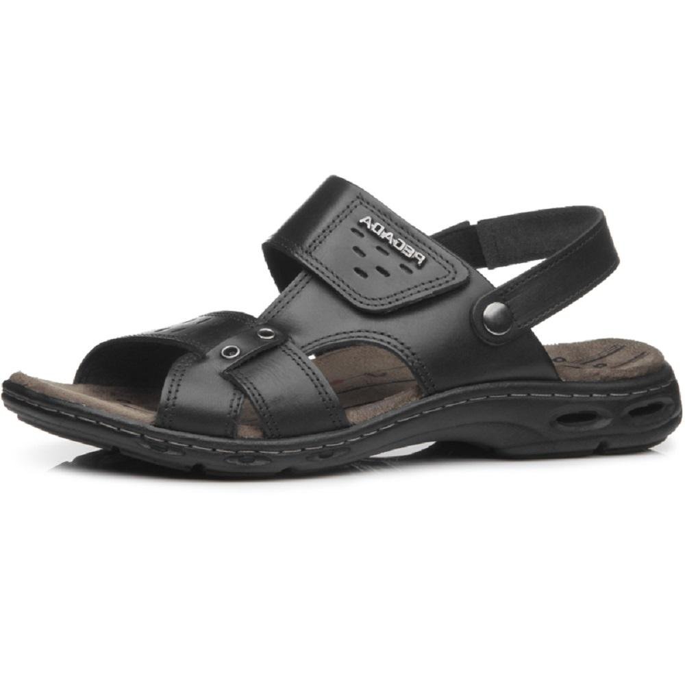 SANDALIA PEGADA EM COURO REF 130688 MASCULINO Preto 4