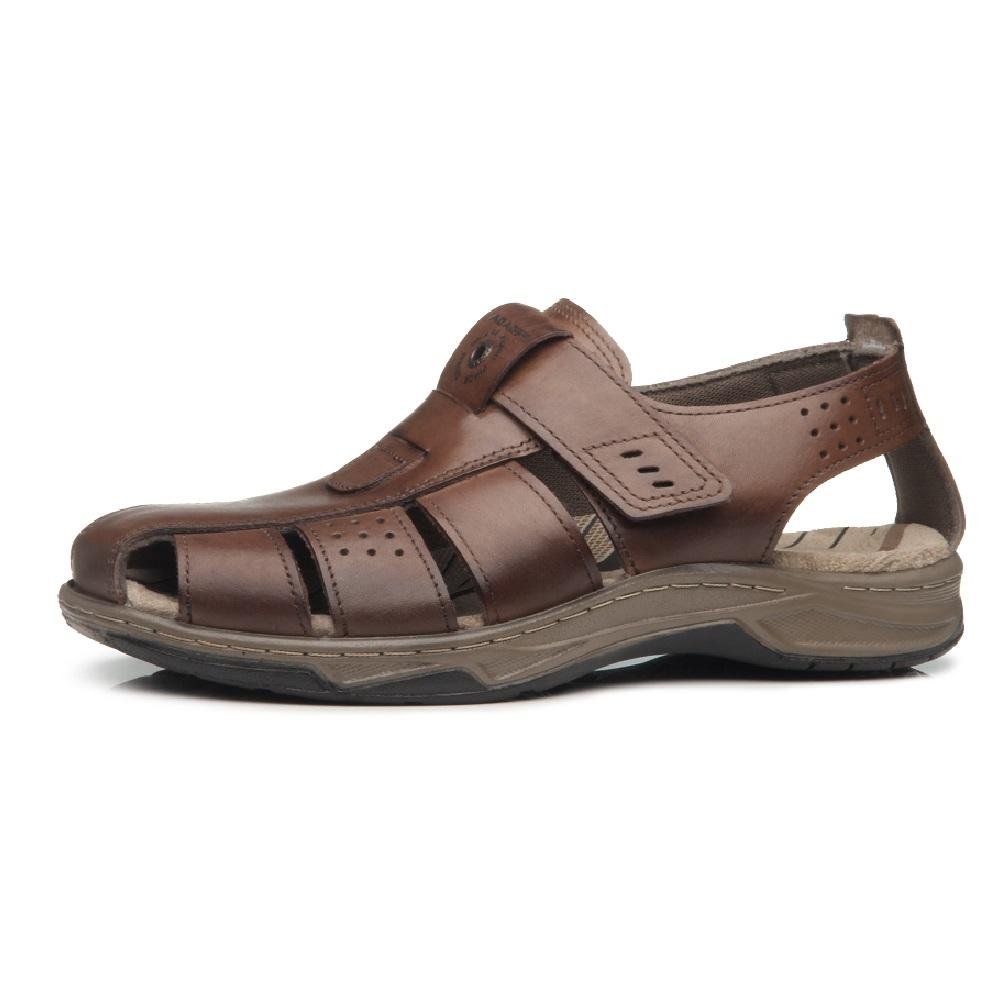 SANDALIA PEGADA EM COURO REF 132255 MASCULINO Marrom 3