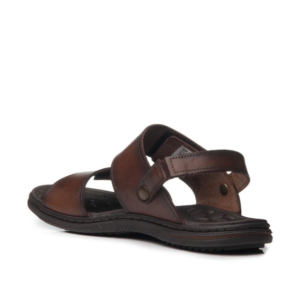 SANDALIA PEGADA EM COURO REF 133303 MASCULINO Marrom 3