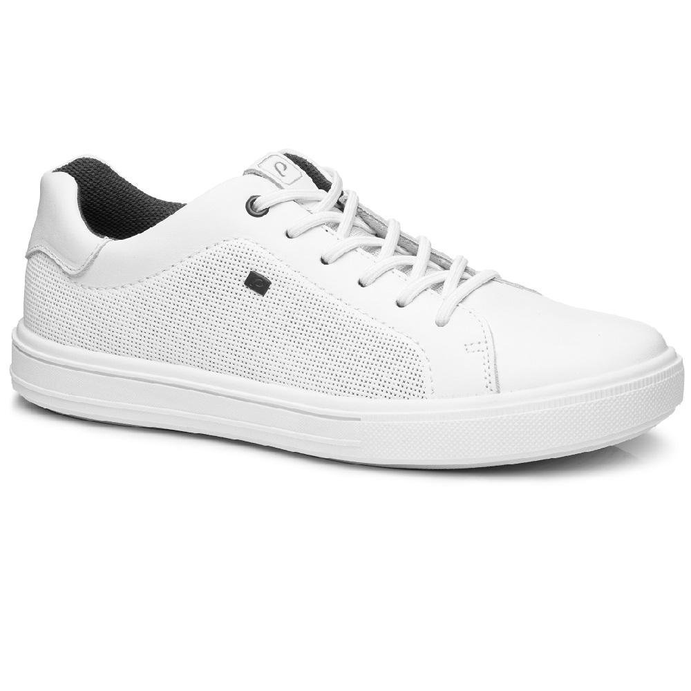 SAPATENIS PEGADA CASUAL EM COURO REF 111501 MASCULINO Branco 3