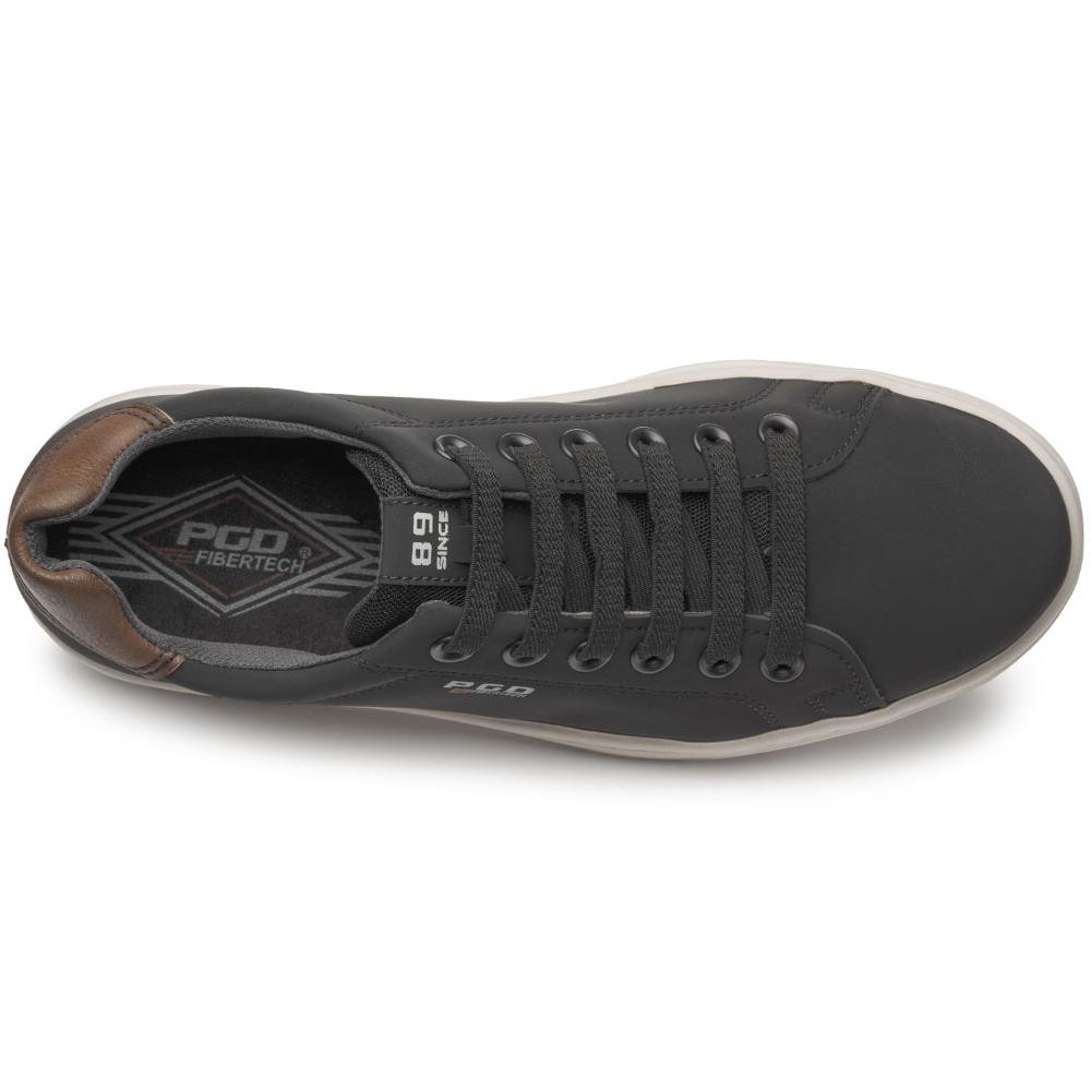 SAPATENIS PEGADA EM MICROFIBRA REF 171903 MASCULINO Preto 4