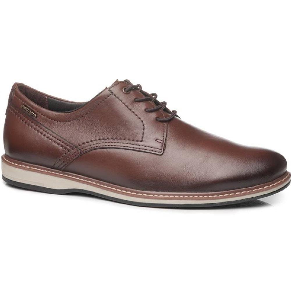 SAPATO PEGADA CASUAL EM COURO REF 125151 MASCULINO Marrom Escuro 3