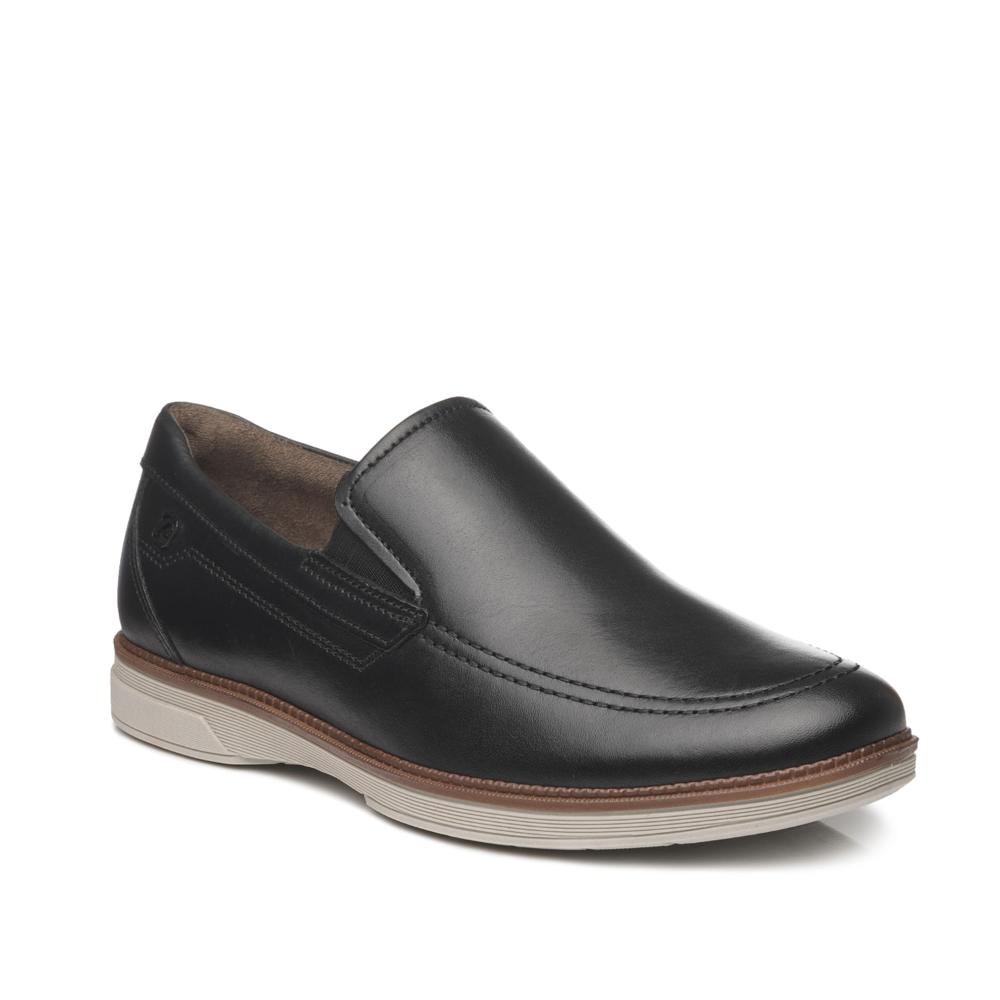 SAPATO PEGADA CASUAL EM COURO REF 126703 MASCULINO Preto 2