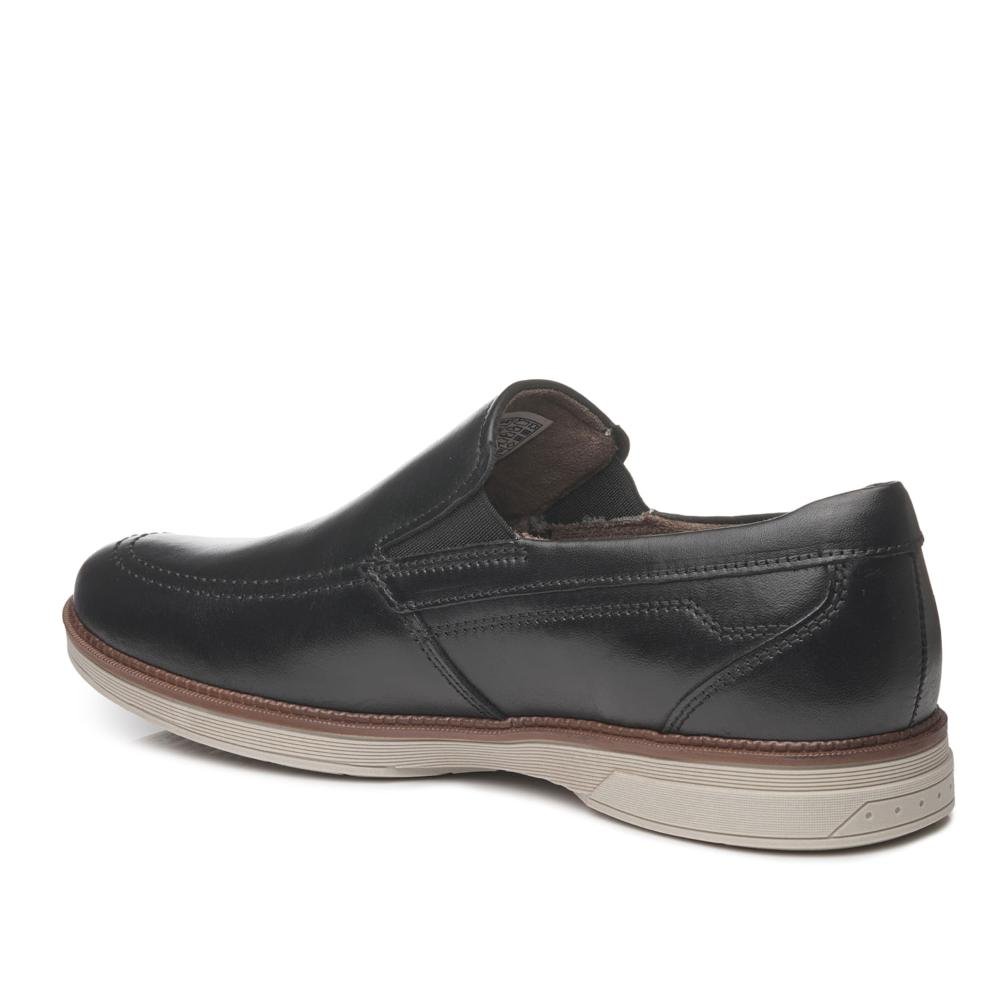SAPATO PEGADA CASUAL EM COURO REF 126703 MASCULINO Preto 3