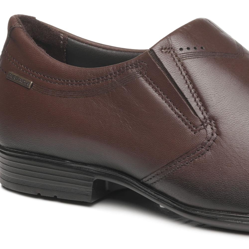 SAPATO PEGADA SOCIAL EM COURO REF 122318 MASCULINO Marrom 2