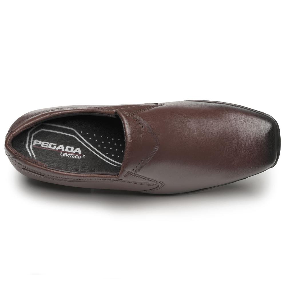 SAPATO PEGADA SOCIAL EM COURO REF 122318 MASCULINO Marrom 6