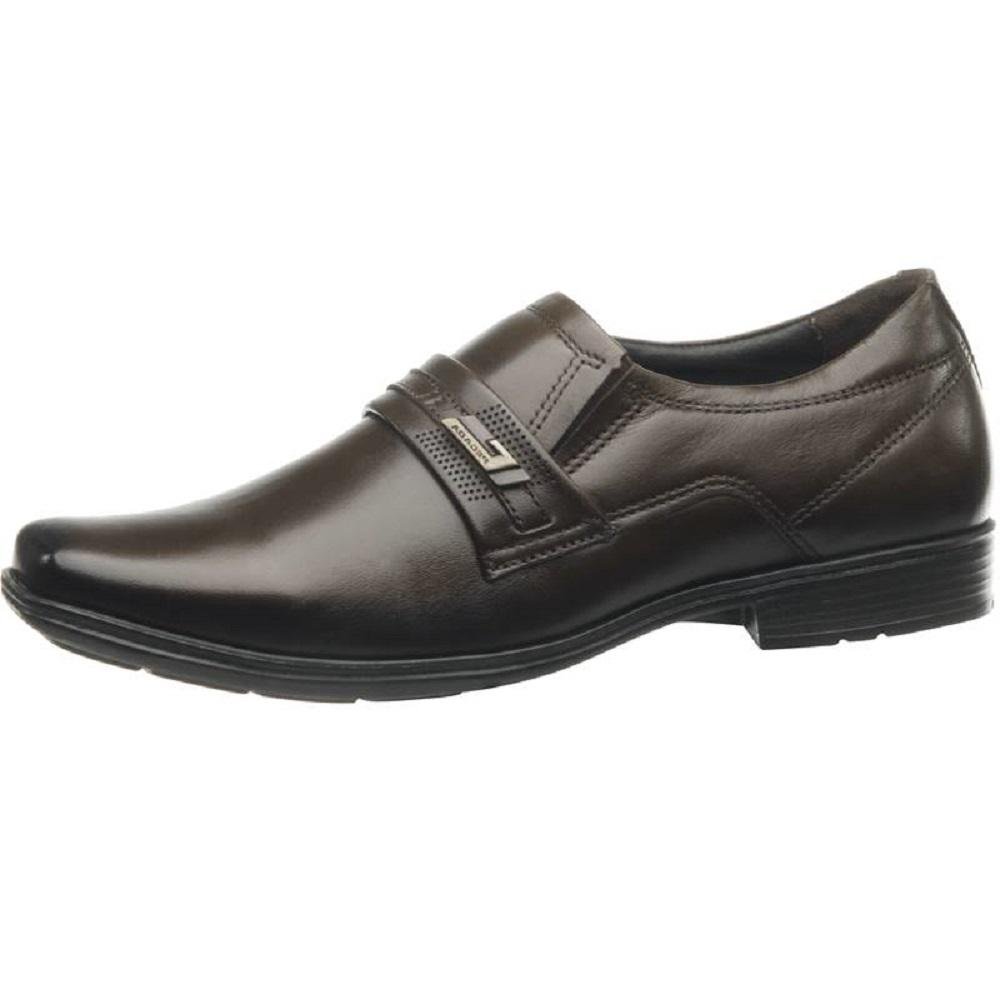 SAPATO PEGADA SOCIAL EM COURO REF 122319 MASCULINO Marrom 3