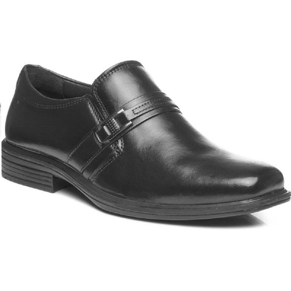 SAPATO PEGADA SOCIAL EM COURO REF 124777 MASCULINO Preto 2