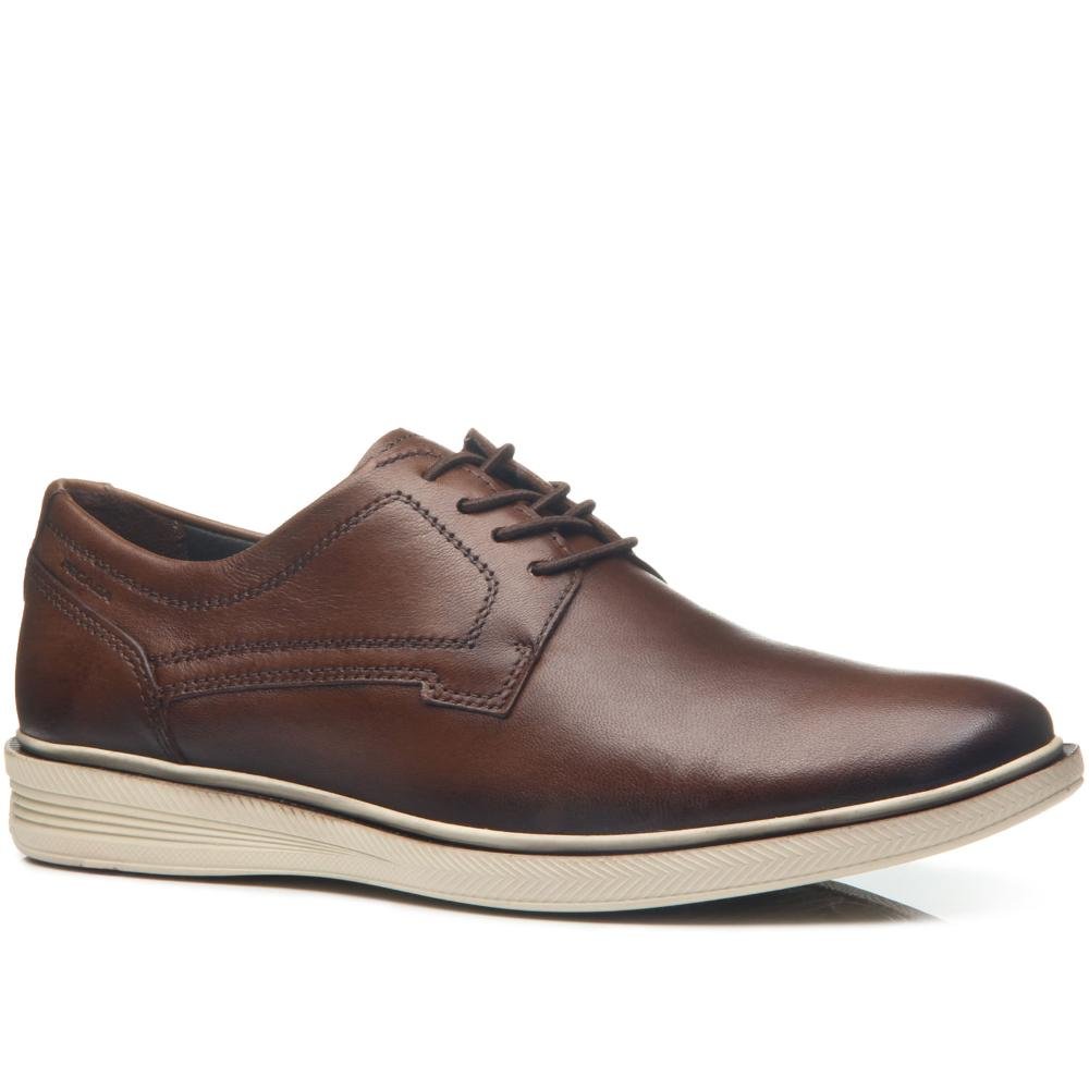 SAPATO PEGADA SOCIAL EM COURO REF 126101 MASCULINO Marrom 1