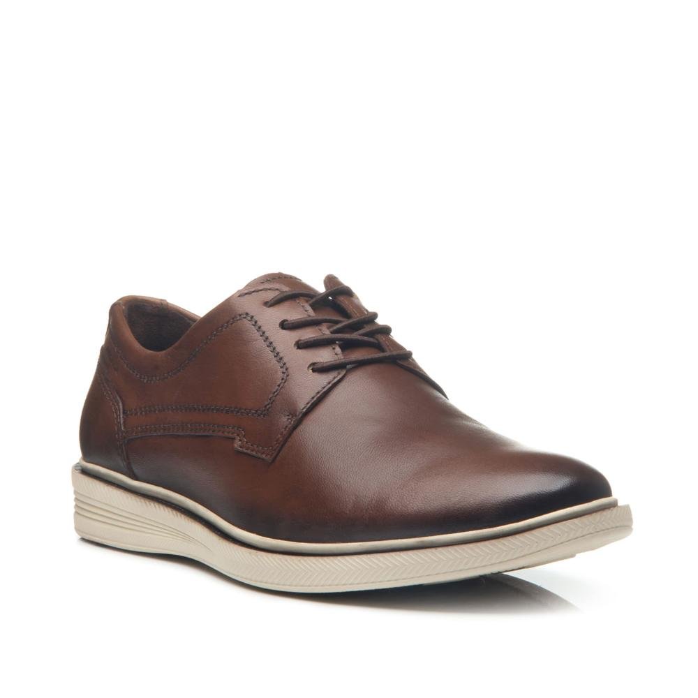SAPATO PEGADA SOCIAL EM COURO REF 126101 MASCULINO Marrom 2