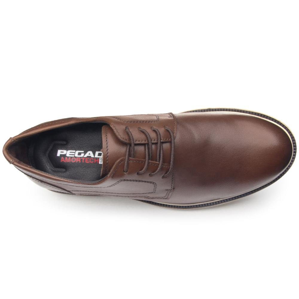 SAPATO PEGADA SOCIAL EM COURO REF 126101 MASCULINO Marrom 5