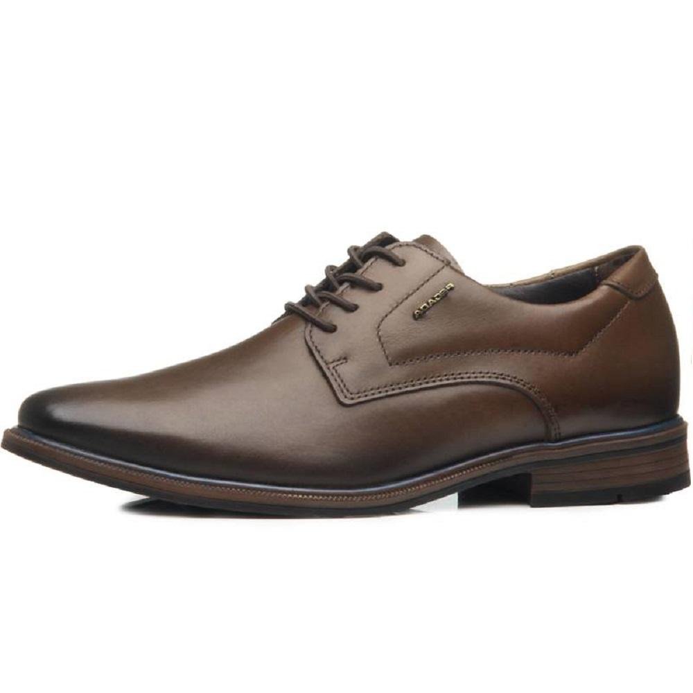 SAPATO PEGADA SOCIAL EM COURO REF 126305 MASCULINO Marrom 2