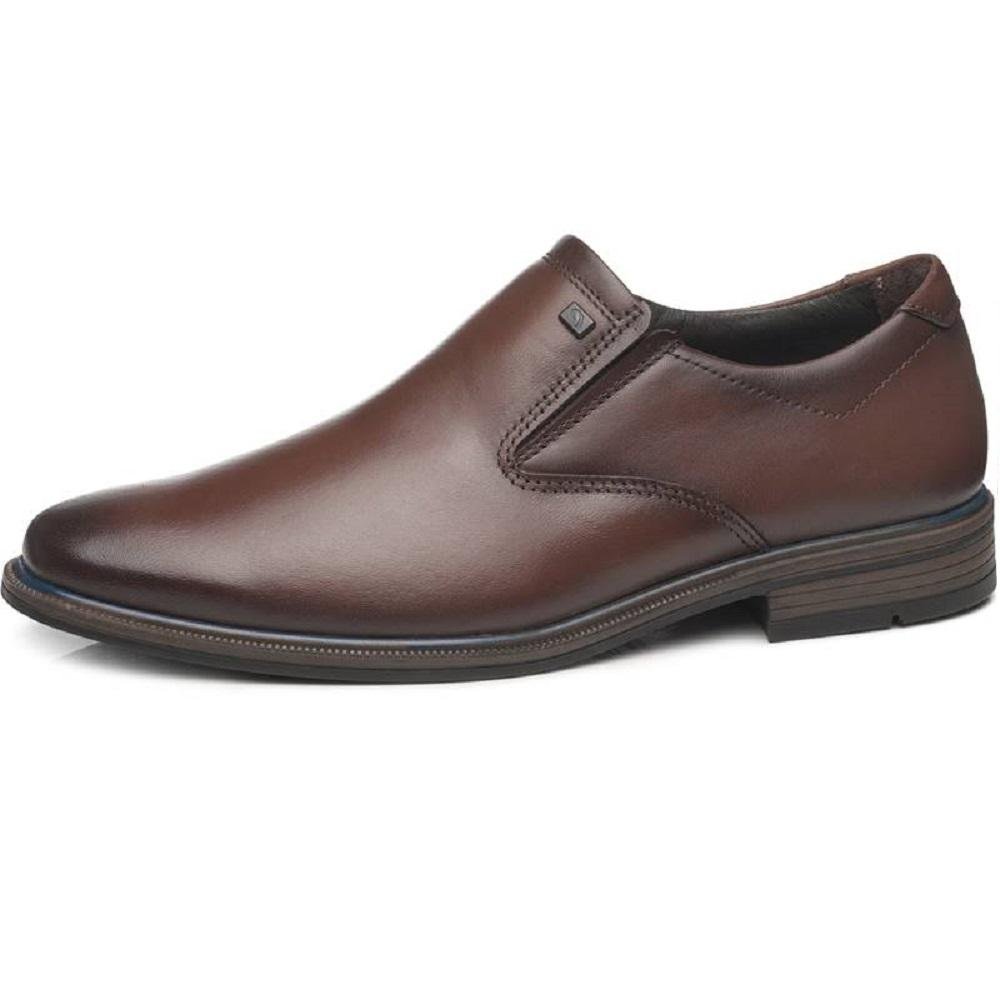 SAPATO PEGADA SOCIAL EM COURO REF 126308 MASCULINO Marrom 2
