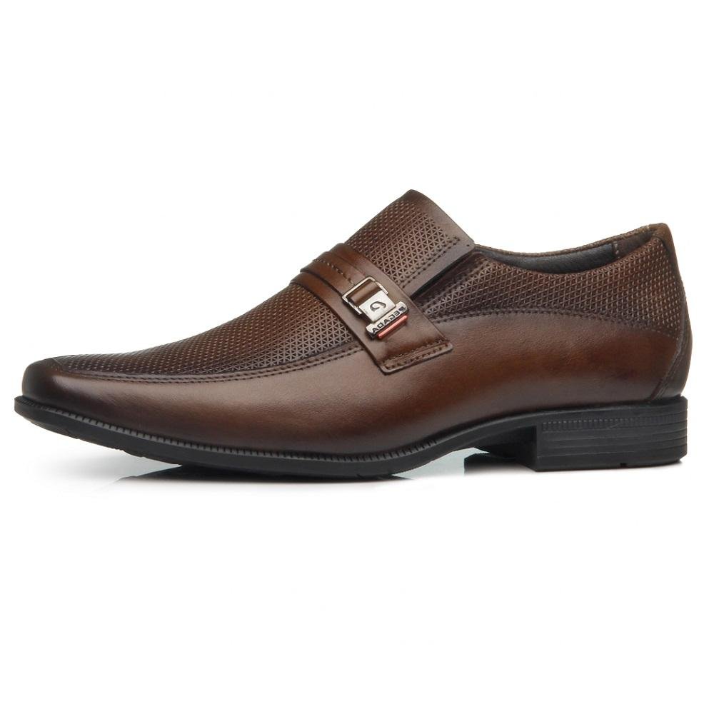 SAPATO PEGADA SOCIAL EM COURO REF 126504 MASCULINO Marrom 4