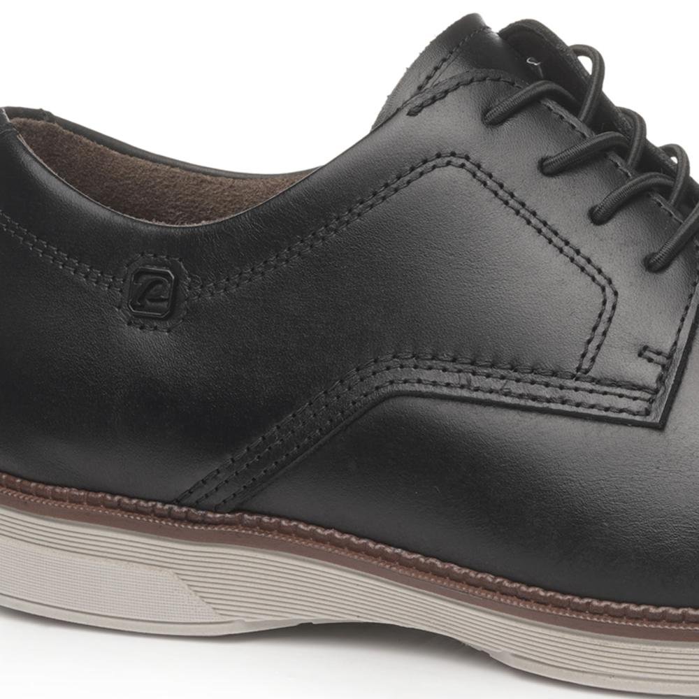 SAPATO PEGADA SOCIAL EM COURO REF 126702 MASCULINO Preto 2