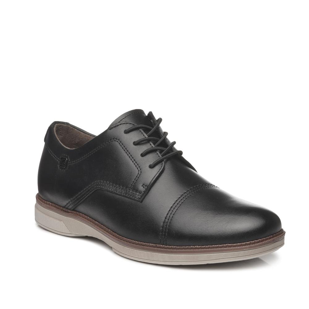 SAPATO PEGADA SOCIAL EM COURO REF 126702 MASCULINO Preto 3