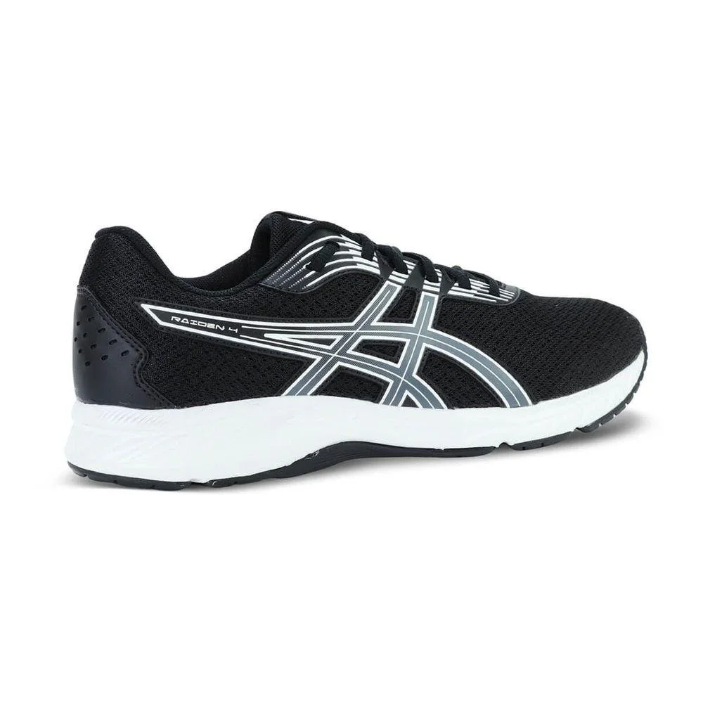 TENIS ASICS RAIDEN 4 MASCULINO Preto/Branco 4