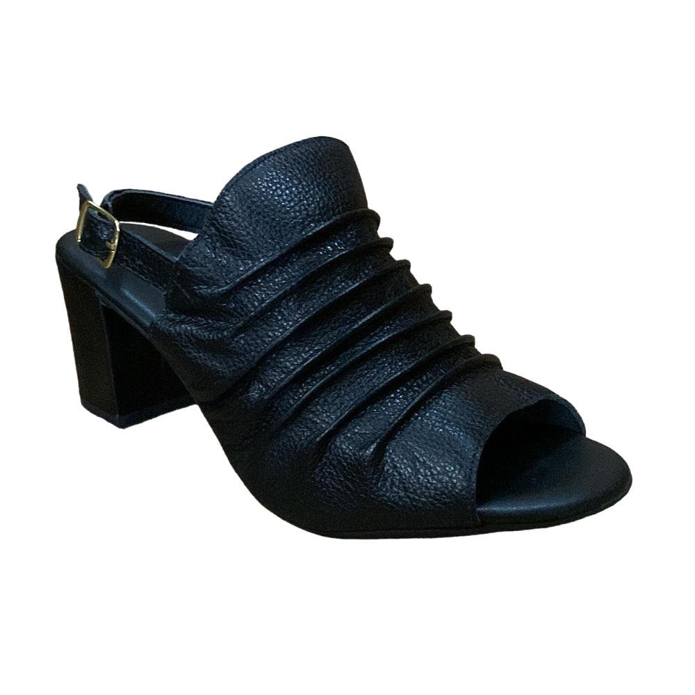 SANDALIA ANNE MORAES SALTO BLOCO REF 128.1364 FEMININO Preto 3