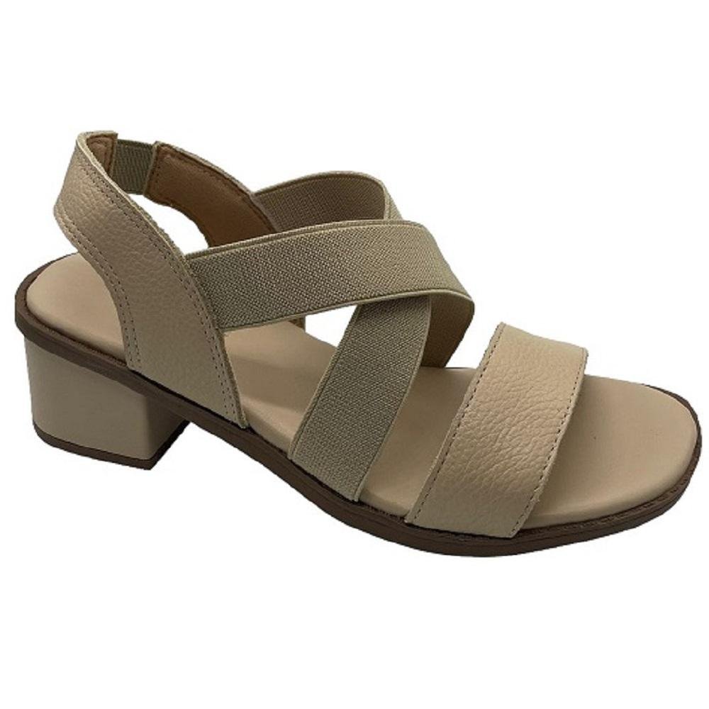 SANDALIA ANNE MORAES SALTO BLOCO REF 4592.1346 FEMININO Bege 1
