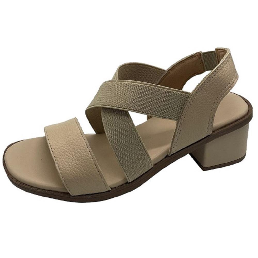 SANDALIA ANNE MORAES SALTO BLOCO REF 4592.1346 FEMININO Bege 2