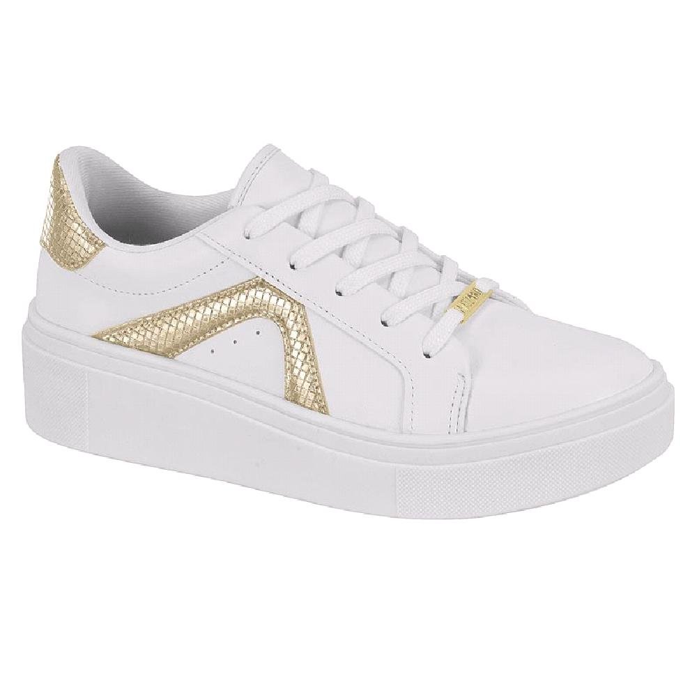 Tênis Plataforma Tenis Vizzano Branco Com Dourado TENIS VIZZANO