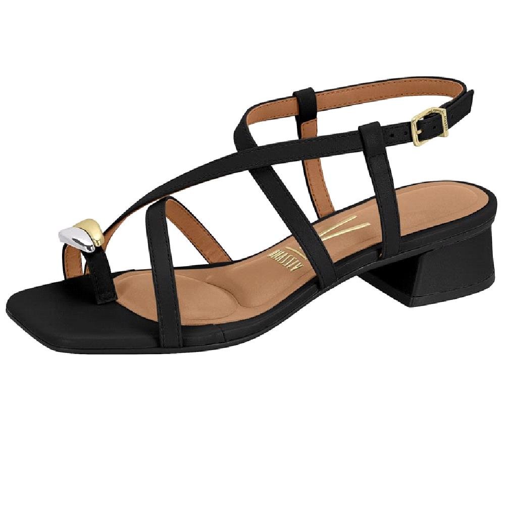 SANDALIA VIZZANO SALTO BAIXO REF 6454.123.7286 FEMININO Preto 4