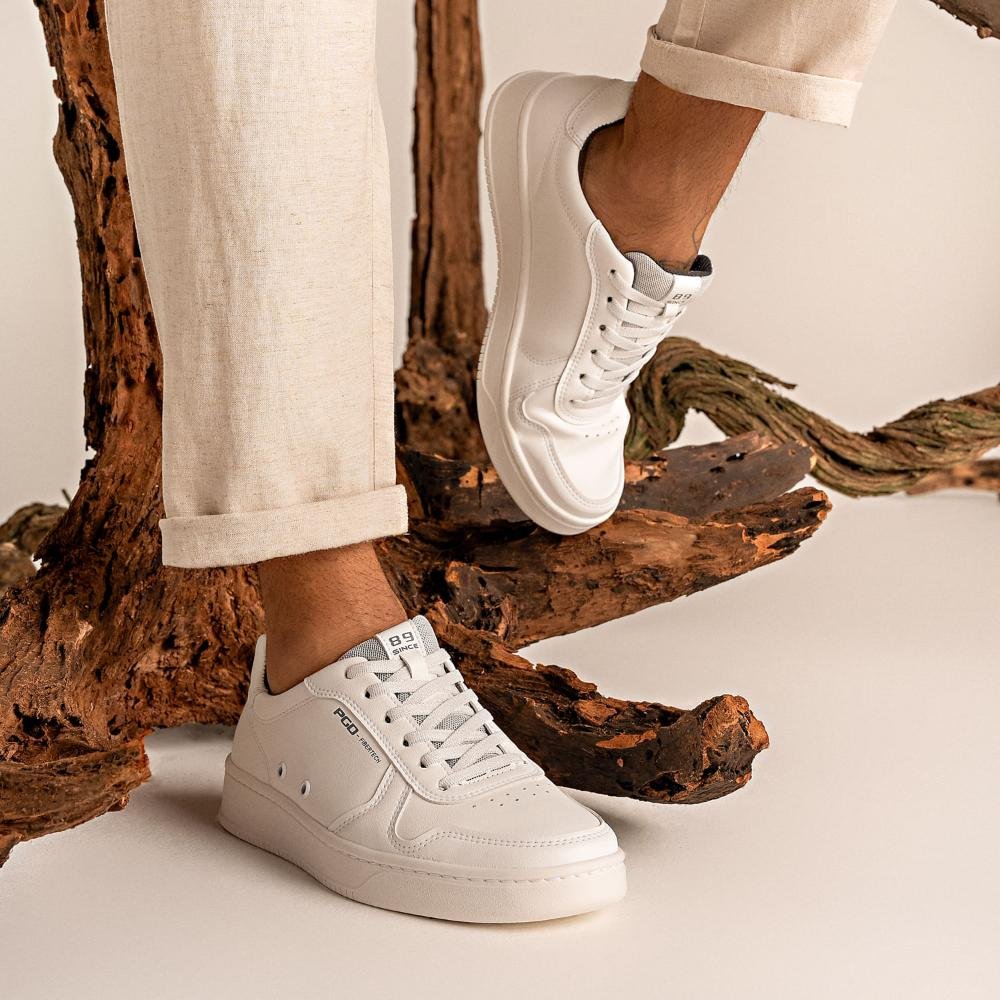 TENIS PEGADA REF 171901 MICROFIBRA MASCULINO Branco 2