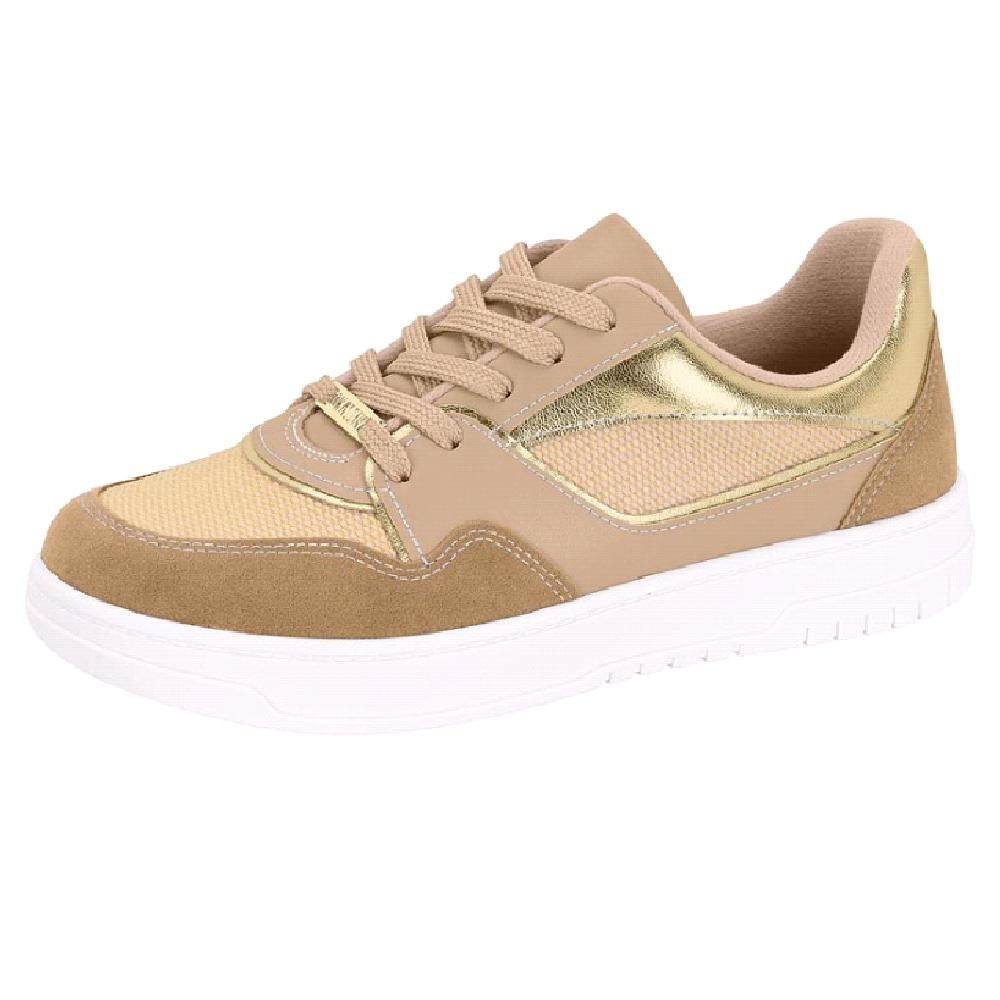 TENIS VIZZANO CASUAL REF 1419.105.28339 FEMININO Bege/Dourado 2