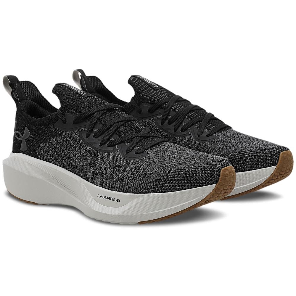 TENIS UNDER ARMOUR CHARGED SLIGHT 3 MASCULINO Grafite/Preto 4