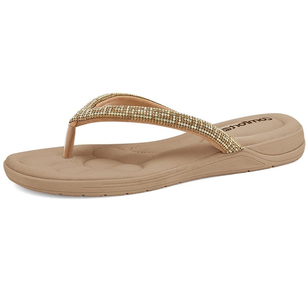 CHINELO COMFORTFLEX REF 2480432 FEMININO Bege 2