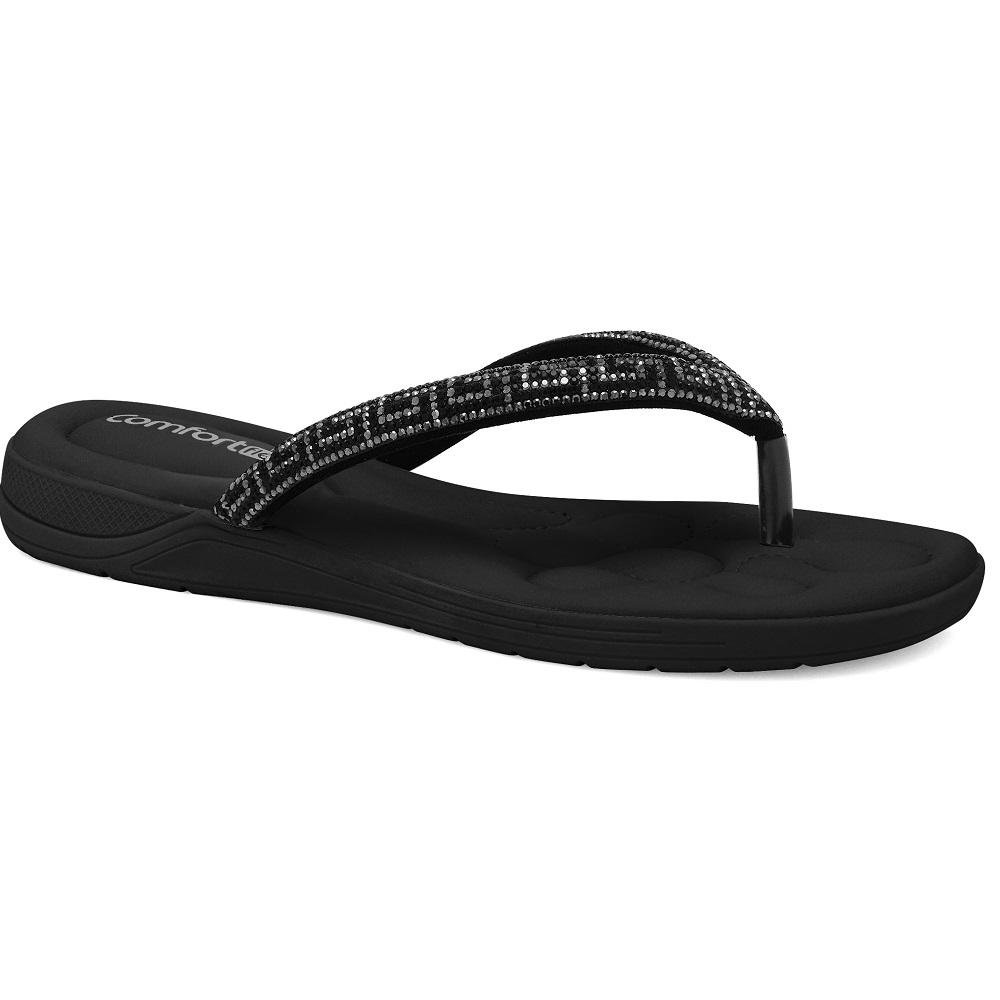 CHINELO COMFORTFLEX REF 2480432 FEMININO Preto 3