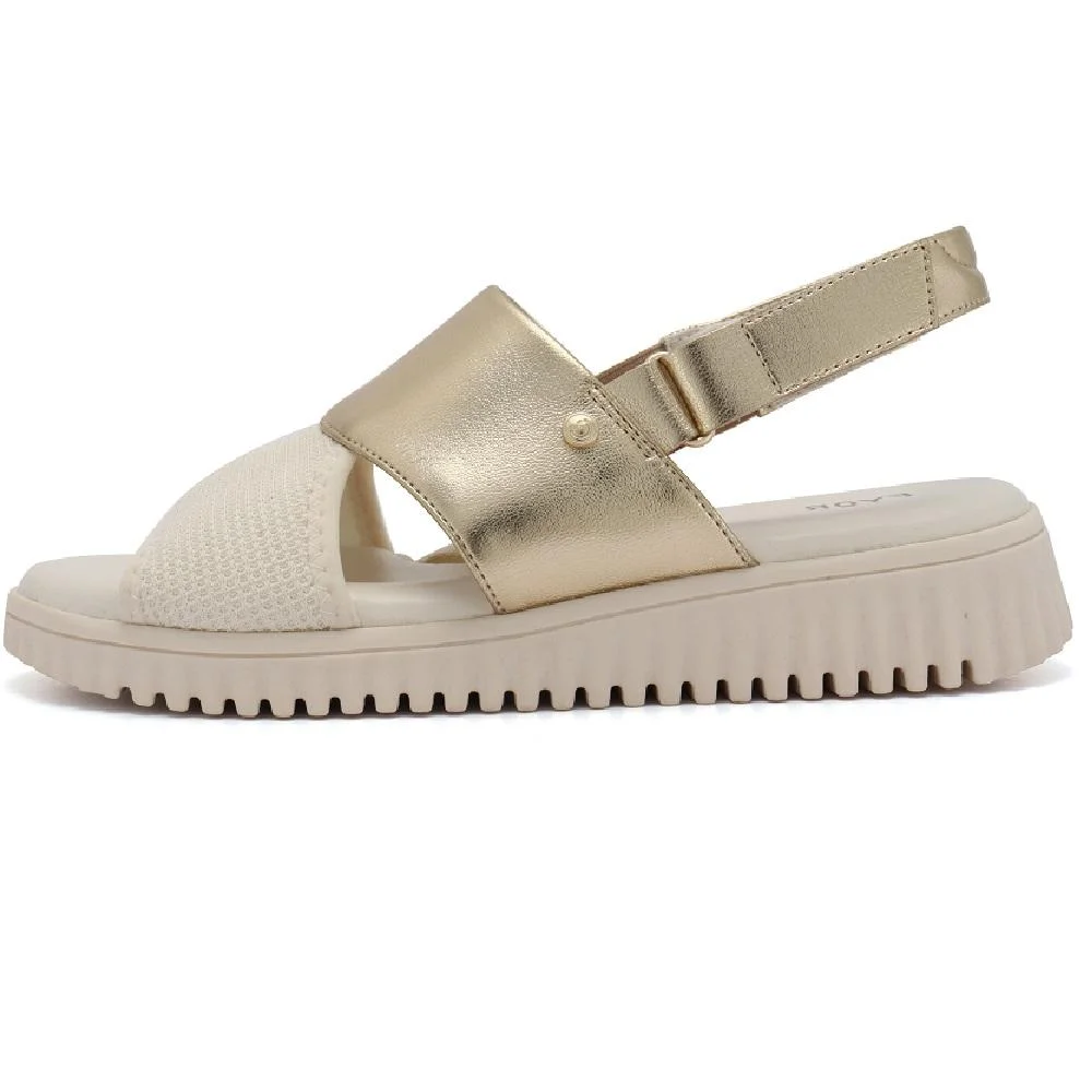 SANDALIA COMFORTFLEX LYCRA REF 2449401 FEMININO Bege 2