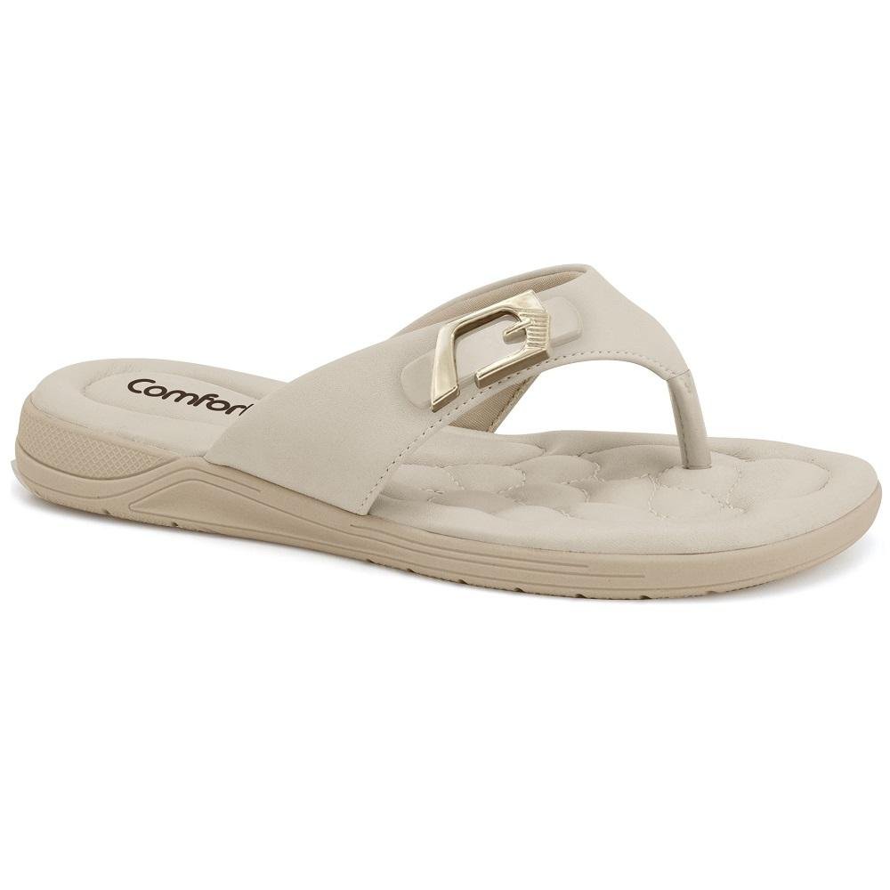 CHINELO COMFORTFLEX REF 2480405 FEMININO Bege 3