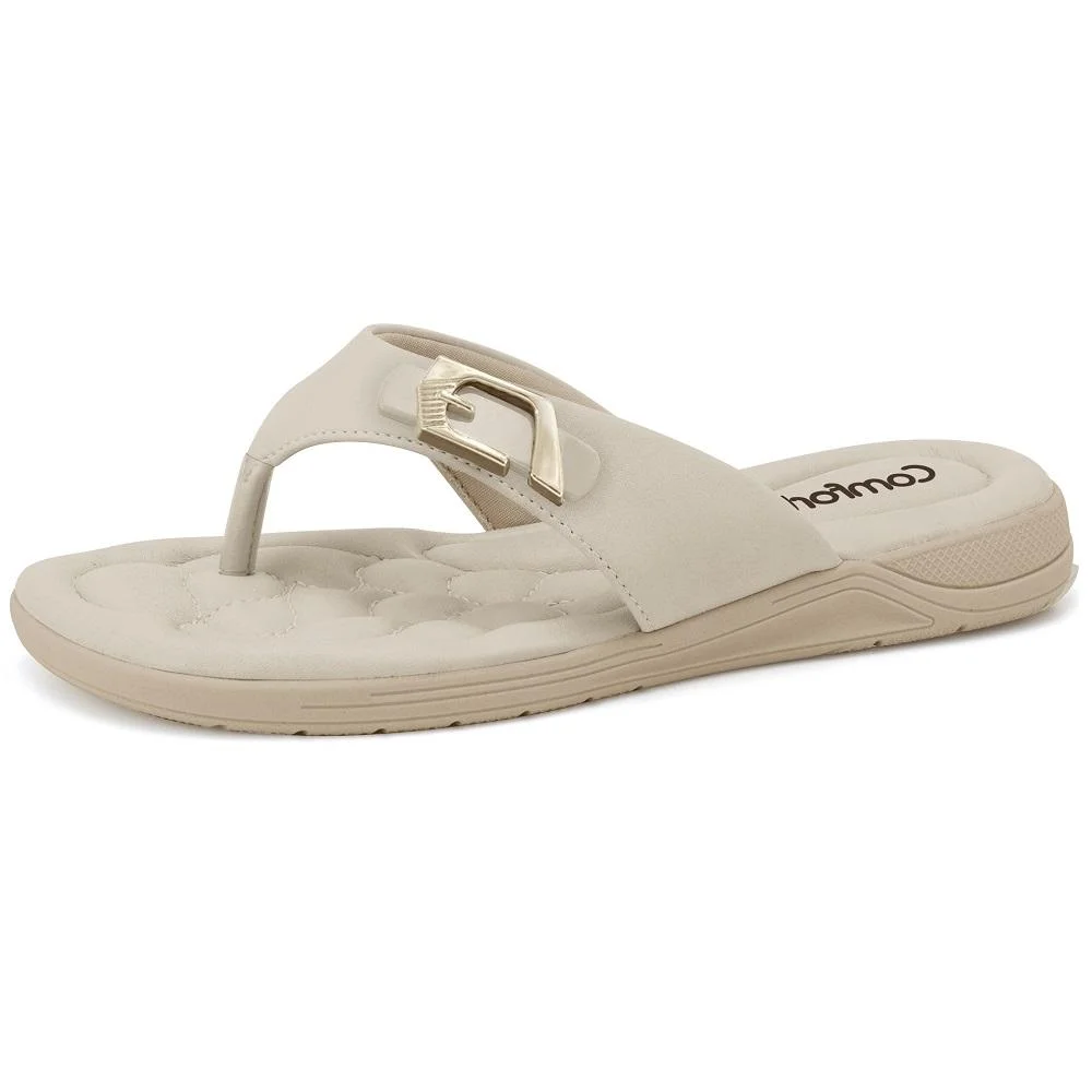 CHINELO COMFORTFLEX REF 2480405 FEMININO Bege 4