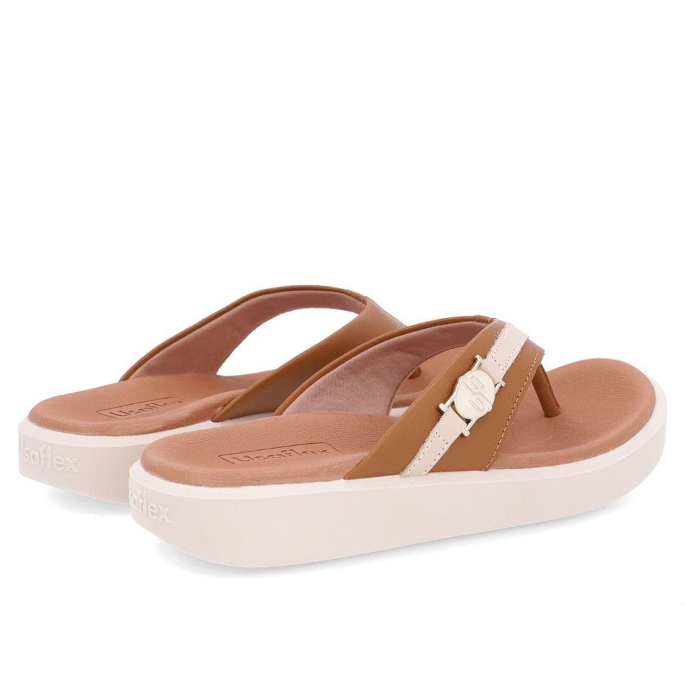 CHINELO USAFLEX EM COURO REF AL0102 FEMININO Marrom 3