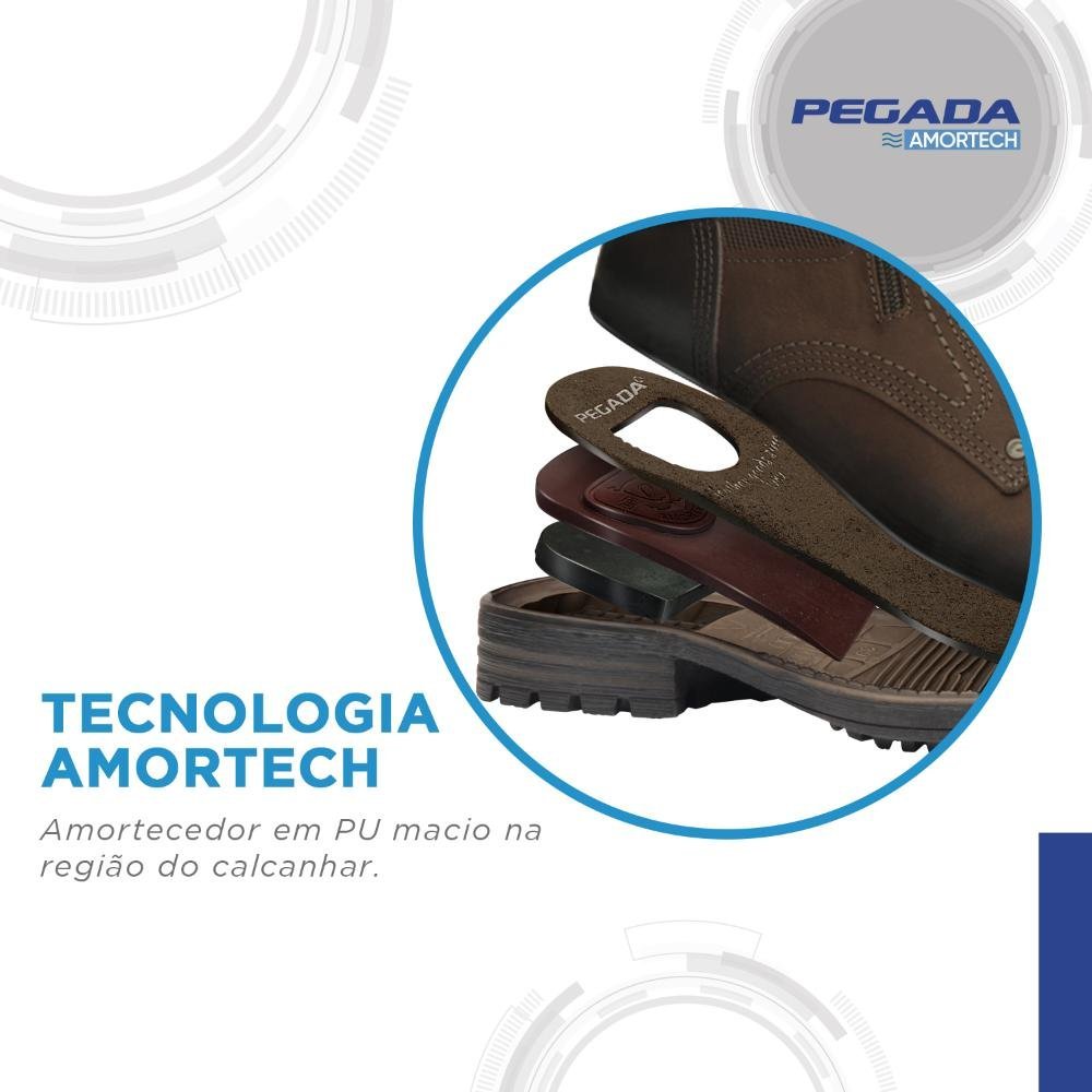 BOTA PEGADA EM COURO REF 180745 MASCULINO Marrom 5