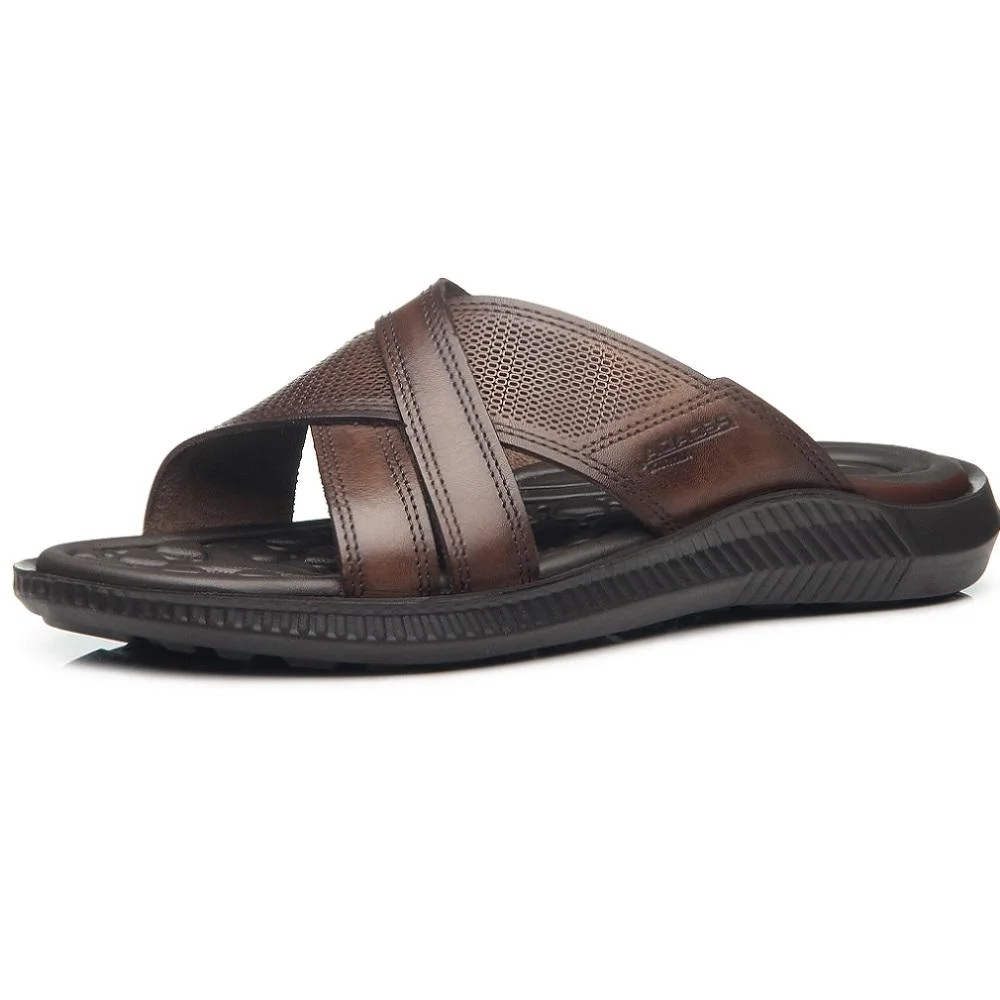 CHINELO PEGADA EM COURO REF 133158 MASCULINO Marrom Claro 2