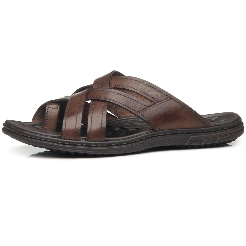 CHINELO PEGADA EM COURO REF 133305 MASCULINO Marrom Claro 4