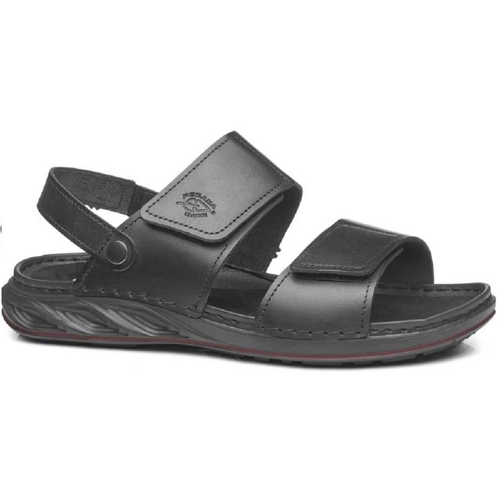 SANDALIA PEGADA EM COURO REF 134104 MASCULINO Preto 1