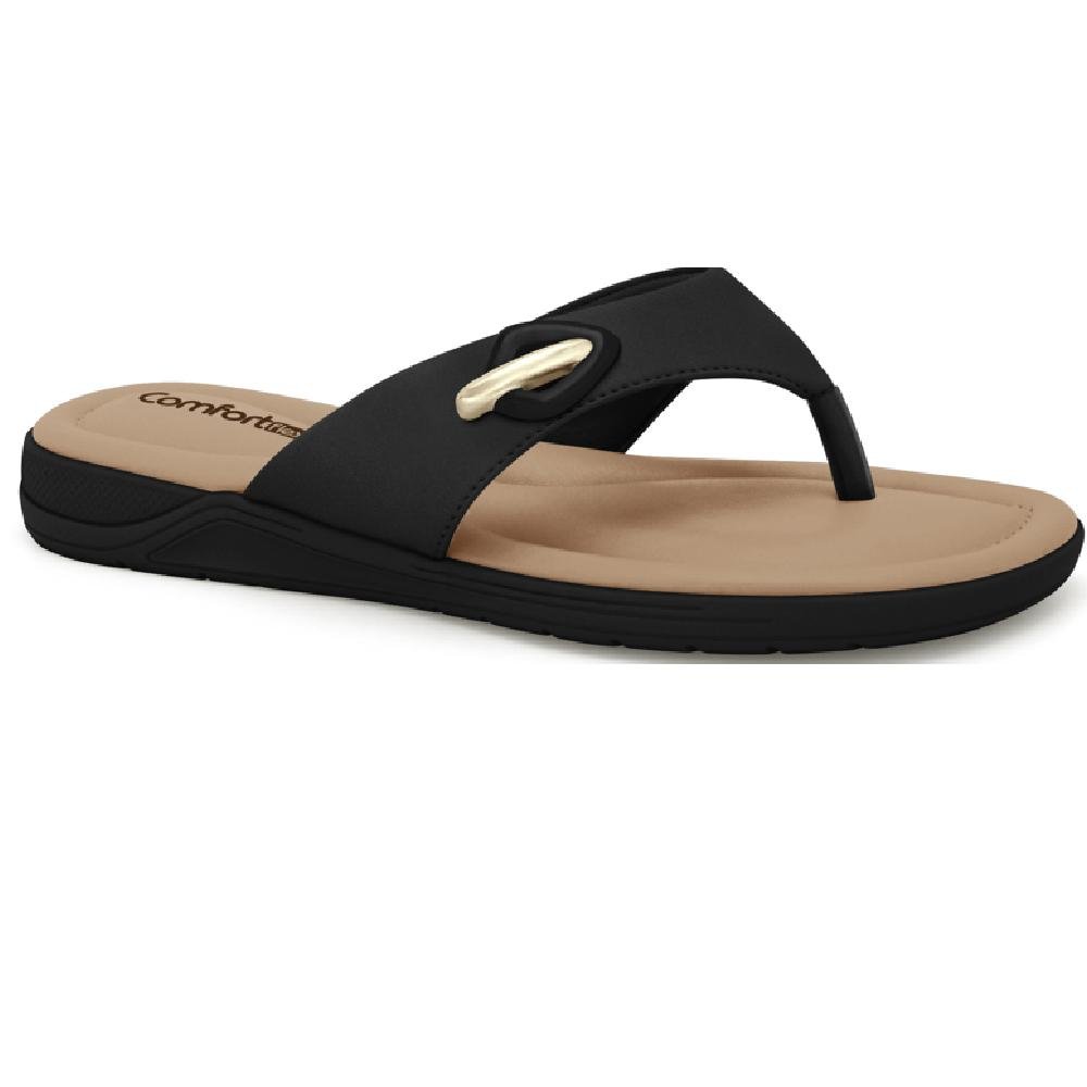 CHINELO COMFORTFLEX REF 2580301 FEMININO Preto 3