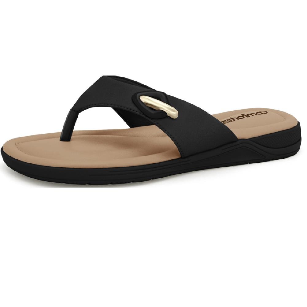 CHINELO COMFORTFLEX REF 2580301 FEMININO Preto 4