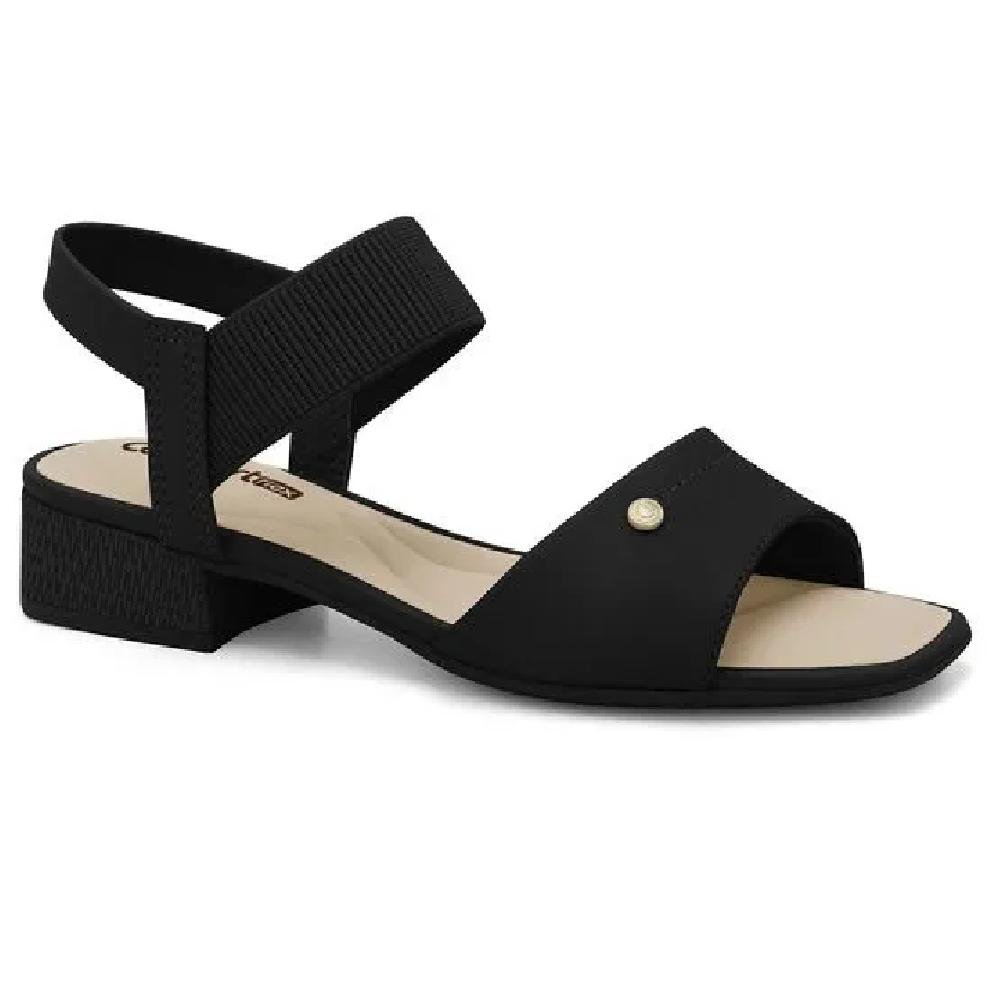 SANDALIA COMFORTFLEX SALTO BLOCO REF 2455401 FEMININO Preto 1