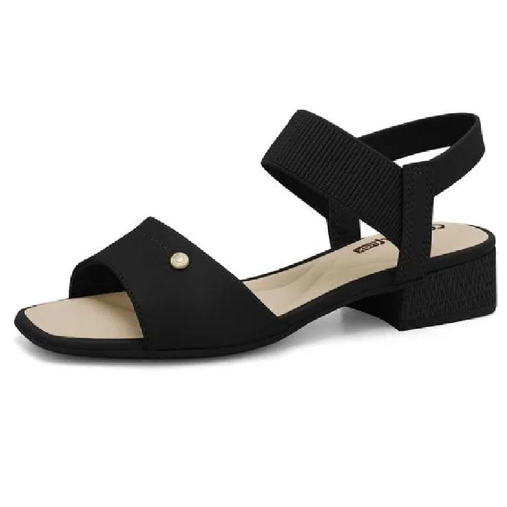 SANDALIA COMFORTFLEX SALTO BLOCO REF 2455401 FEMININO Preto 2