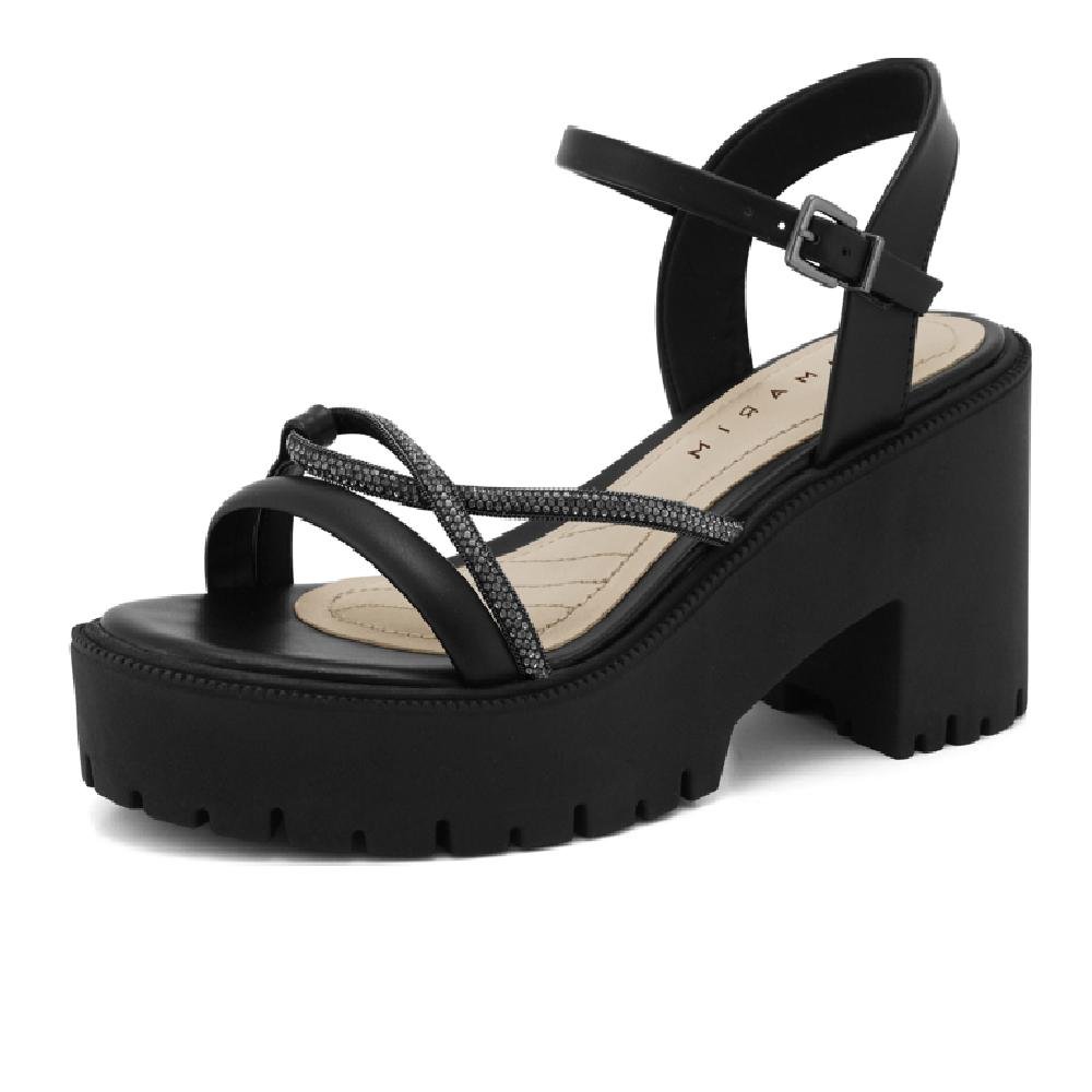 SANDALIA RAMARIM TRATORADA REF 2454202 FEMININO Preto 2