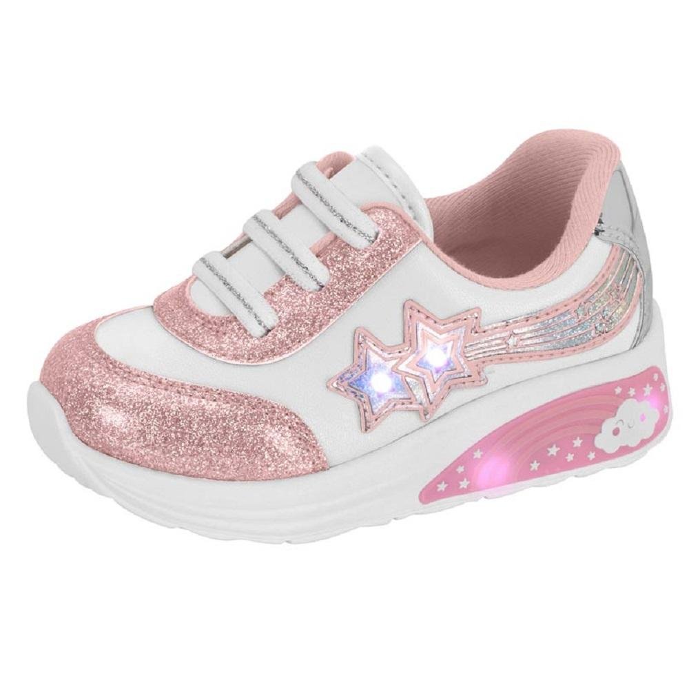 TENIS MOLEKINHA REF 2731.307.28622 INFANTIL Branco/Rosa 2