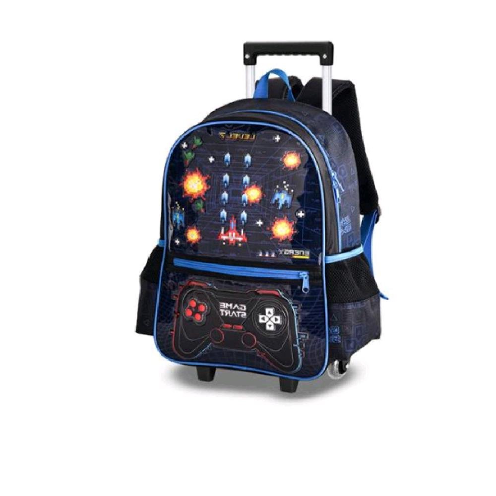 MOCHILA GAMER START DE CARRINHO LUZES 16" REF VD24673K Preto/Azul 2