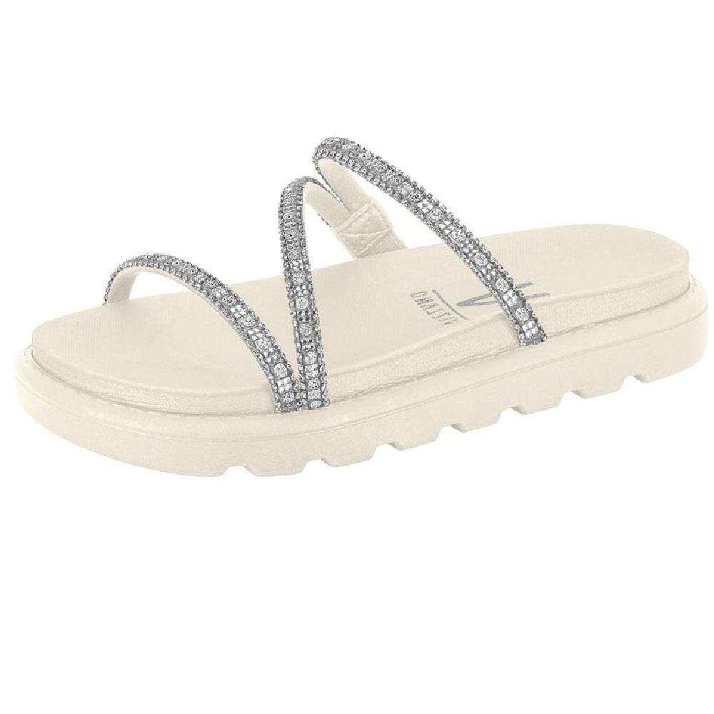 PAPETE VIZZANO TIRAS STRASS REF 6459.118.29043 Branco/Prata 2